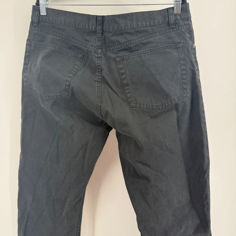 Polo Ralph Lauren‎ Mens Black Cotton Twill Straight Leg 5-Pocket Pants 36x29